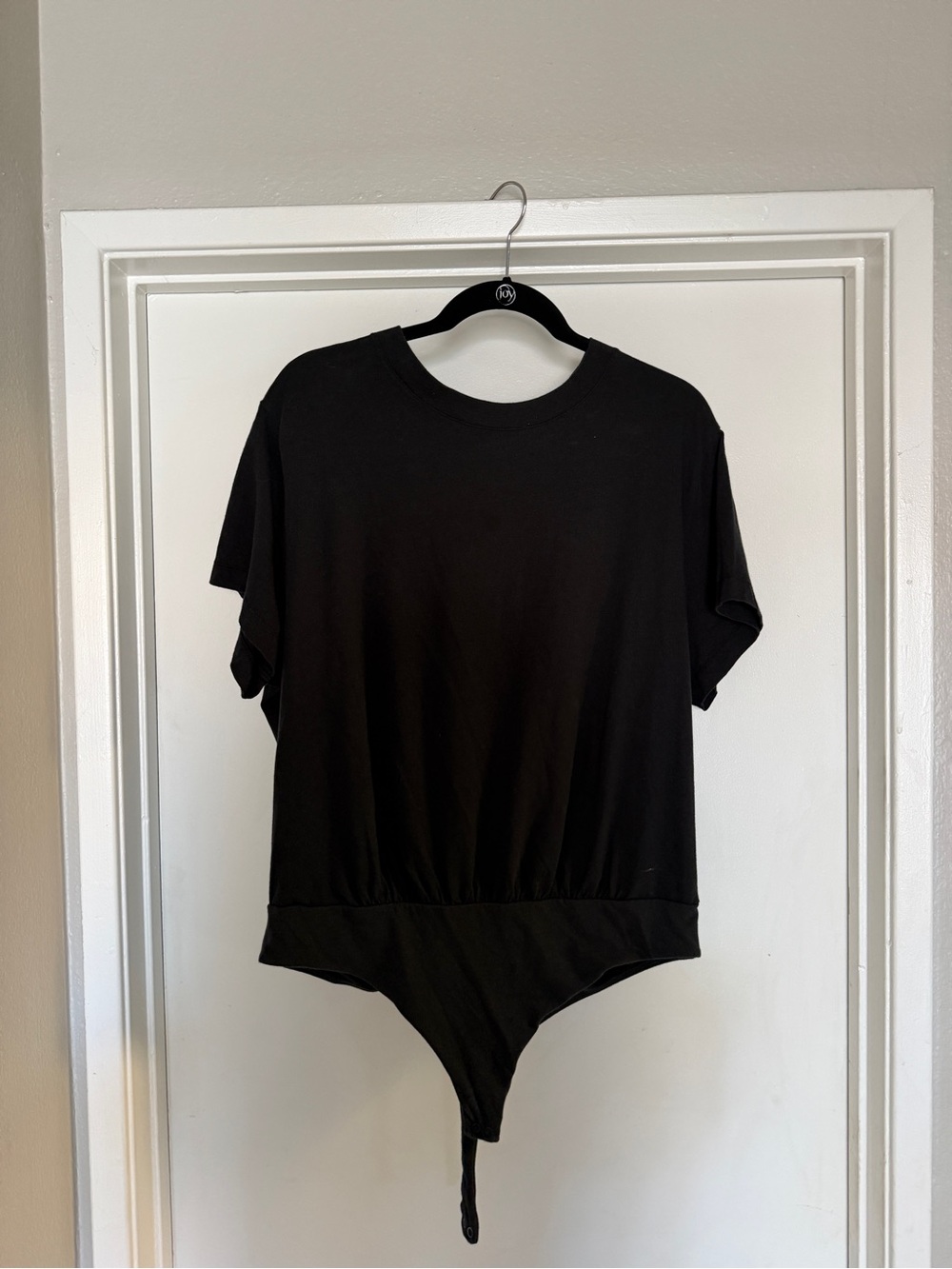 NUUDS Black Short Sleeve Bodysuit